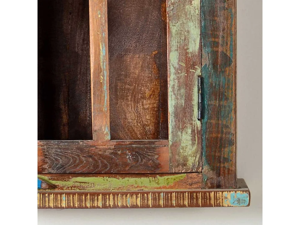 Hängeschrank aus Massivholz Bunt