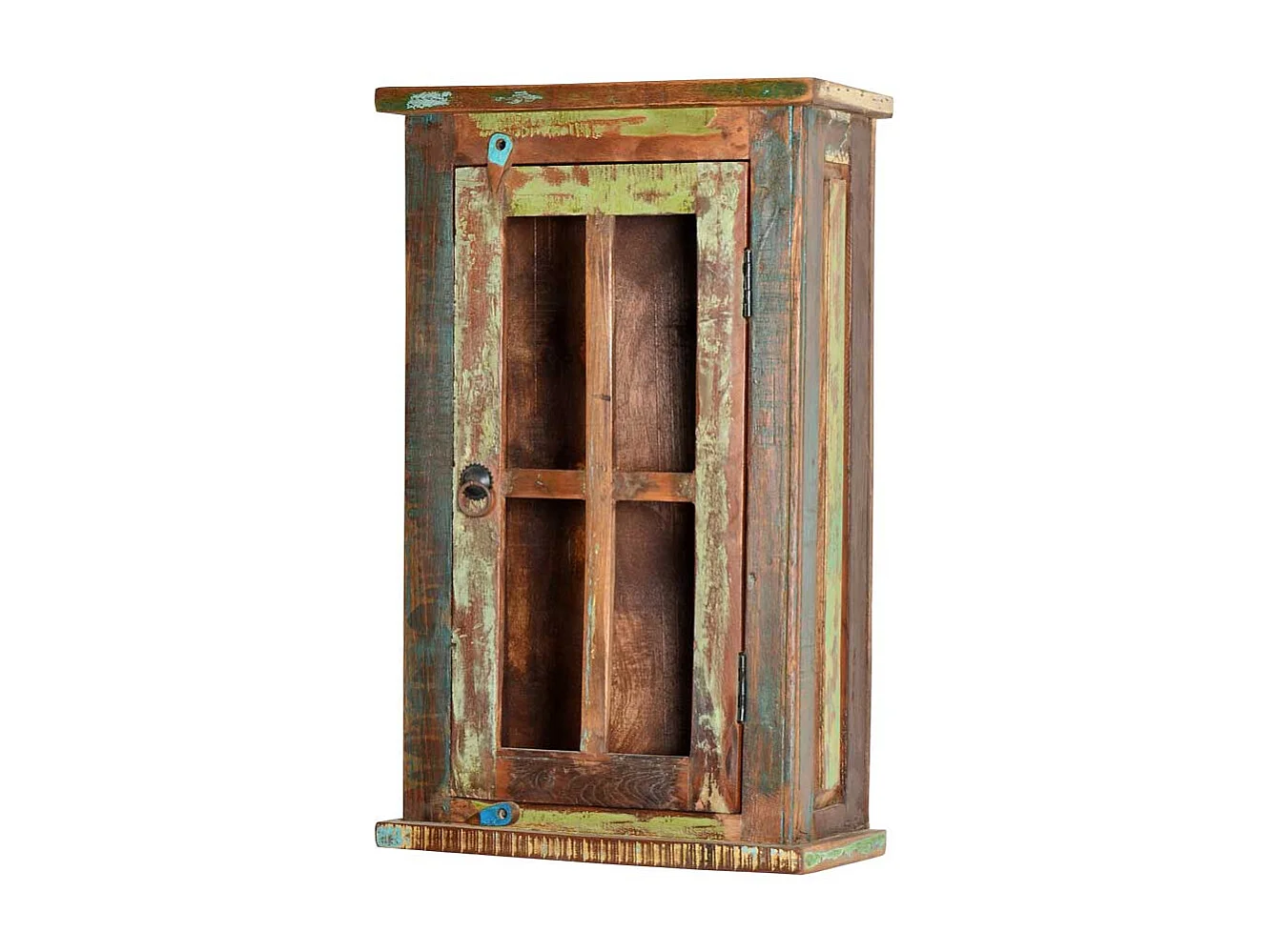 Hängeschrank aus Massivholz Bunt