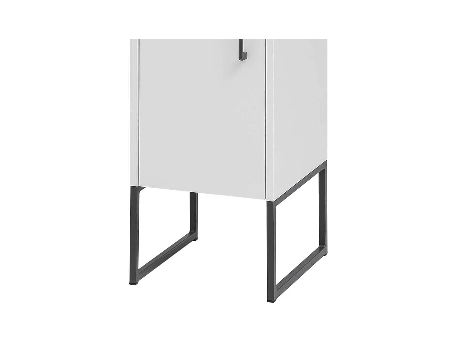 Badezimmer Hochschrank in Weiß und Anthrazit Made in Germany