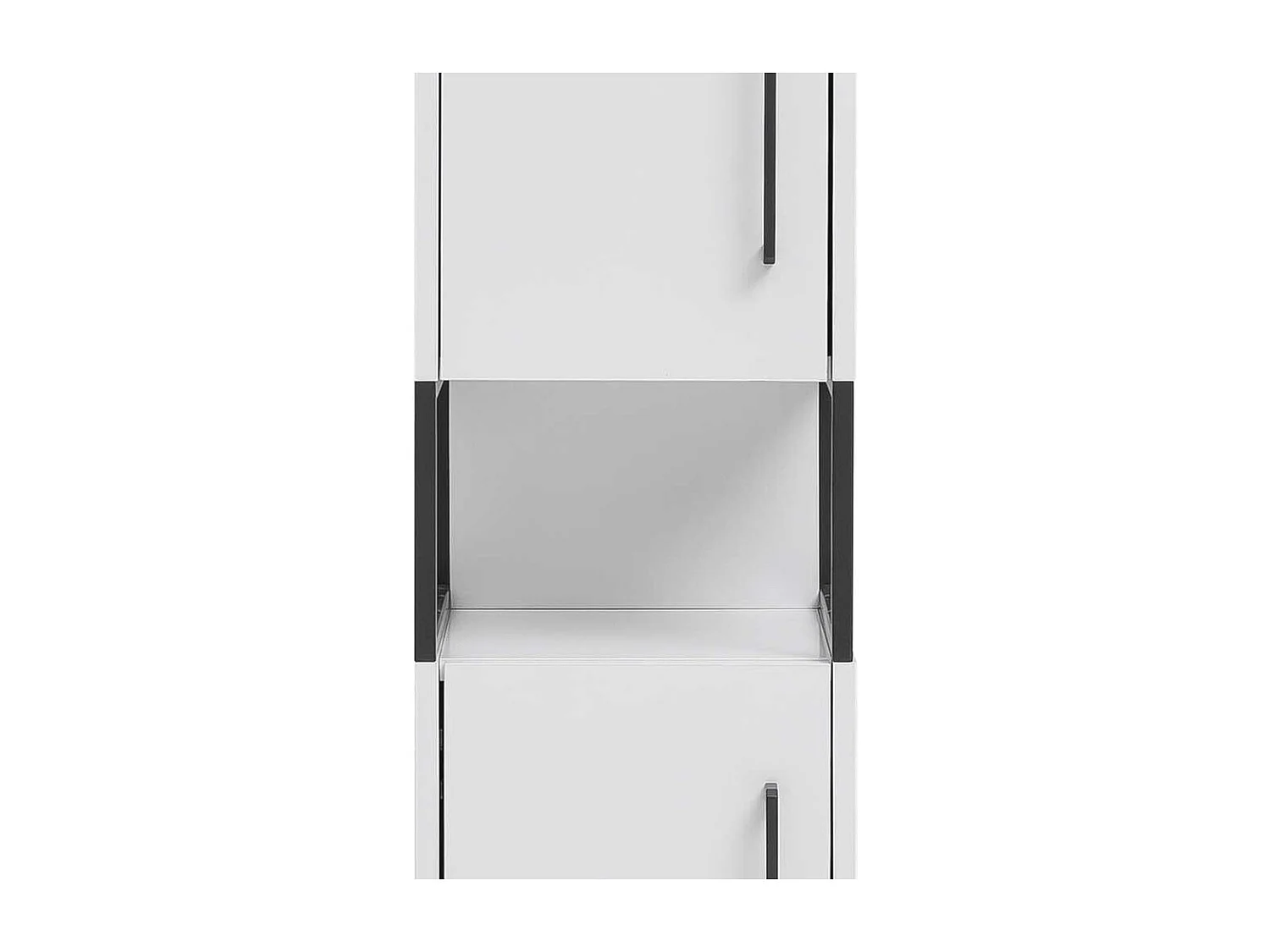 Badezimmer Hochschrank in Weiß und Anthrazit Made in Germany