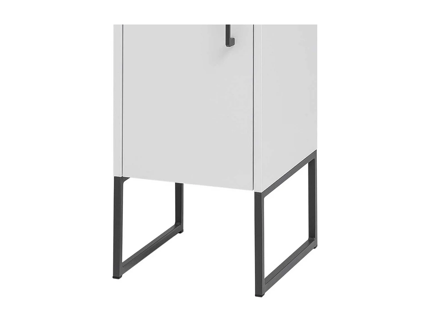 Badezimmer Hochschrank in Weiß und Anthrazit Made in Germany