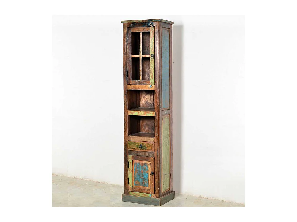 Hochschrank aus Massivholz Recyclingholz