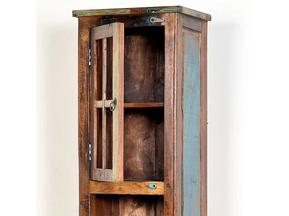 Hochschrank aus Massivholz Recyclingholz