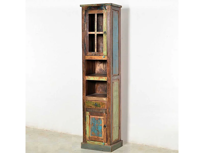 Hochschrank aus Massivholz Recyclingholz