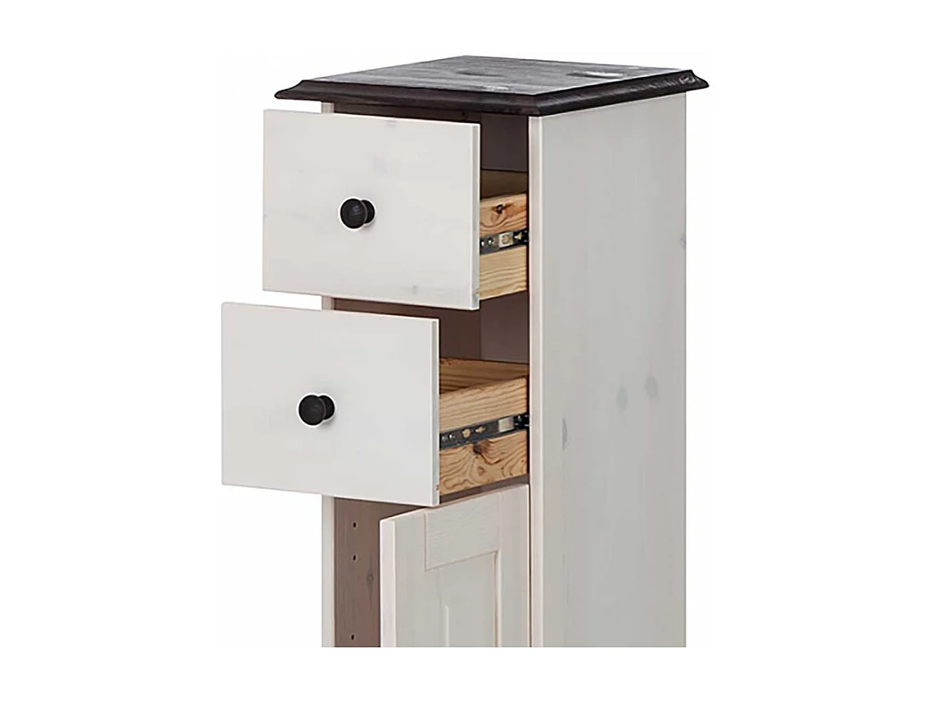 Badezimmerschrank Badezimmer Schrank mit zwei Schubladen und Drehtür