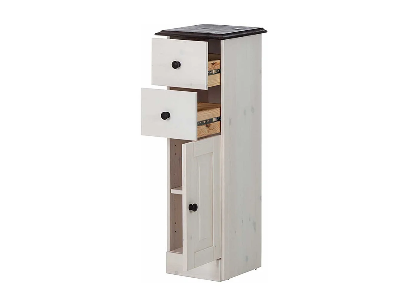 Badezimmerschrank Badezimmer Schrank mit zwei Schubladen und Drehtür