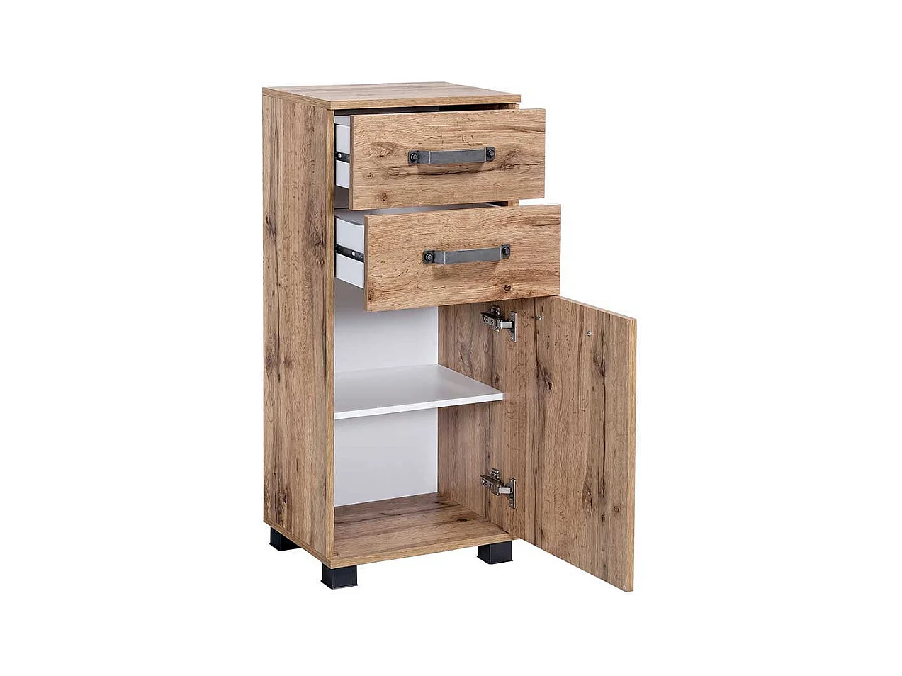 Badezimmer Unterschrank in Wildeichefarben 40 cm breit