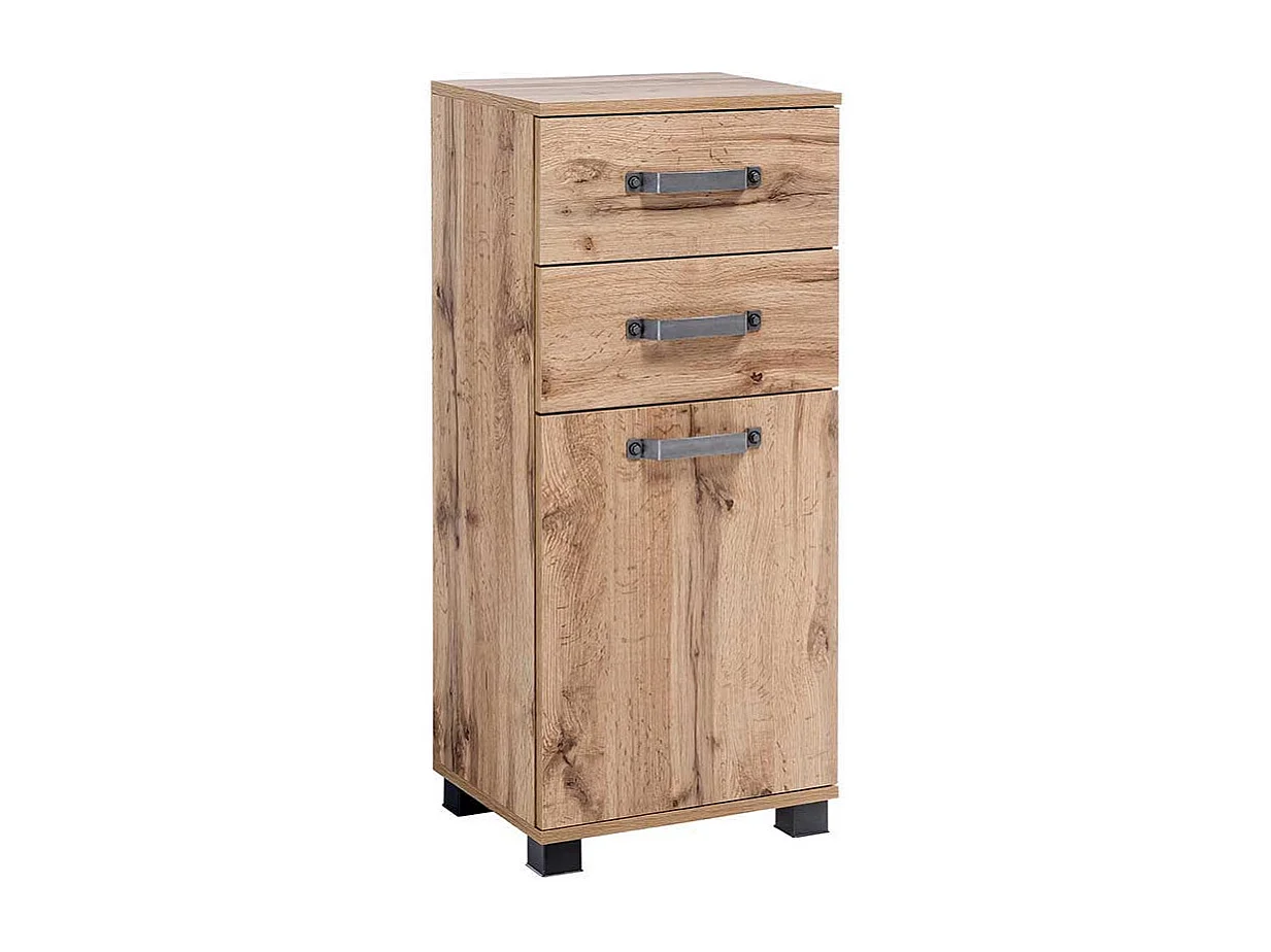 Badezimmer Unterschrank in Wildeichefarben 40 cm breit