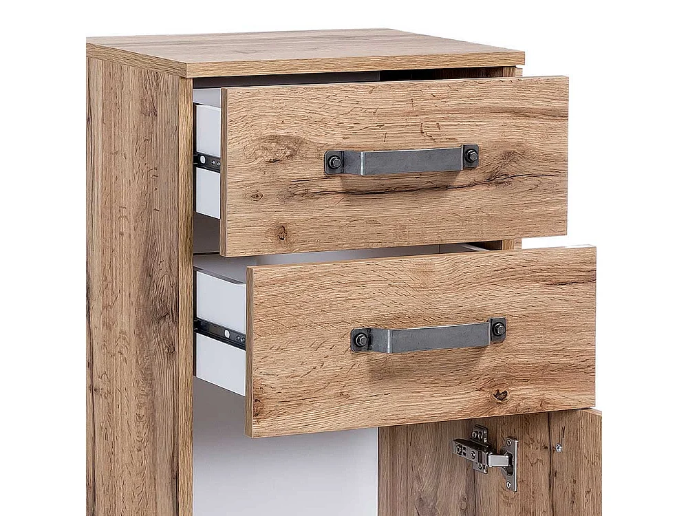 Badezimmer Unterschrank in Wildeichefarben 40 cm breit