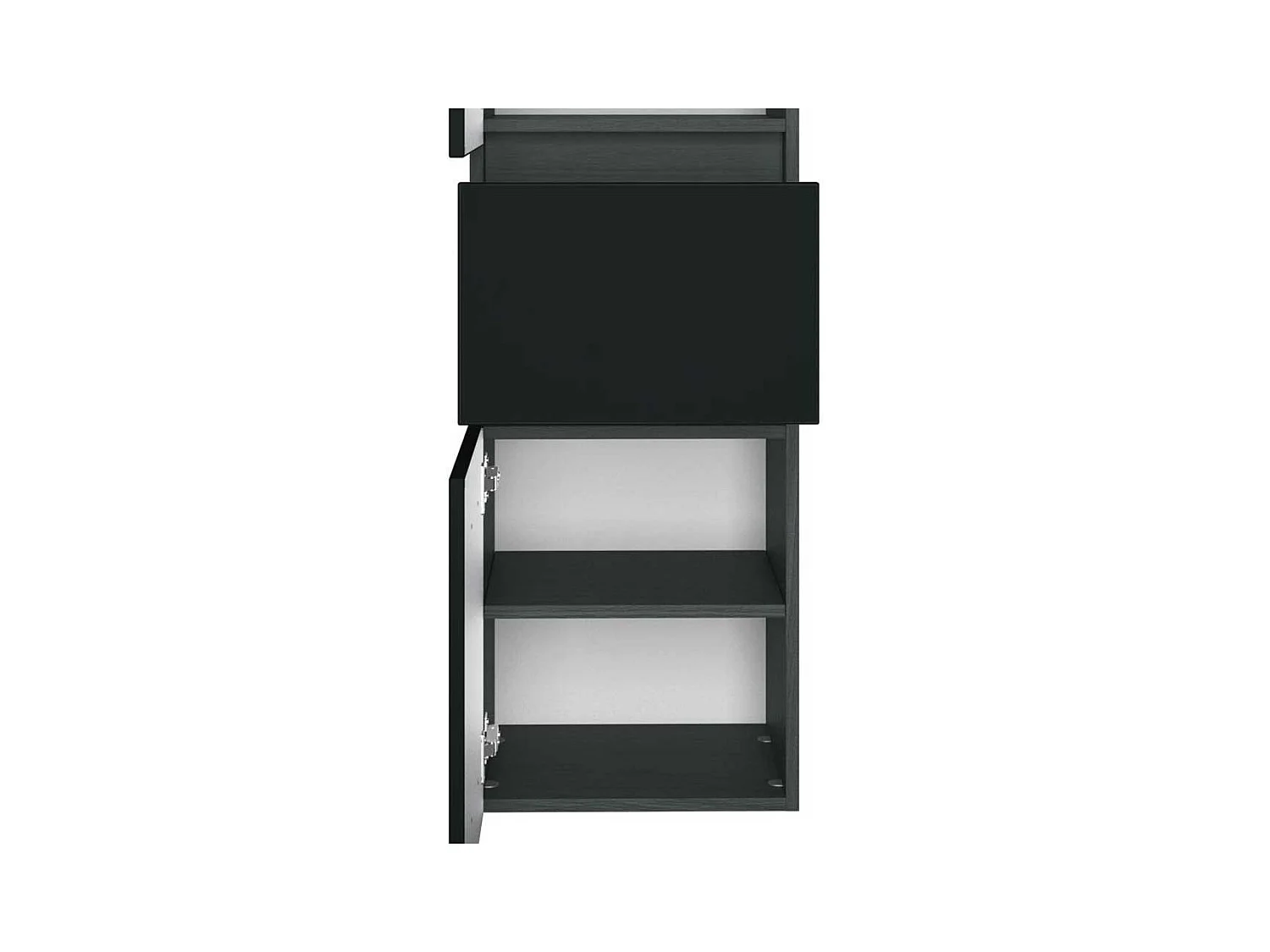 Bad Hochschrank in Dunkel Grau 40 cm breit