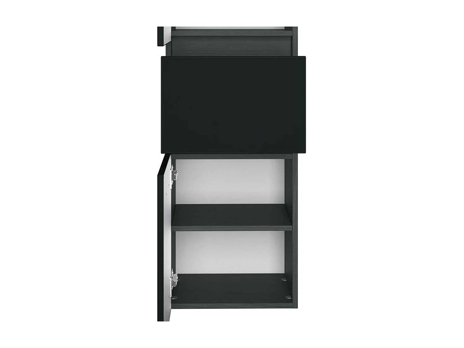 Bad Hochschrank in Dunkel Grau 40 cm breit