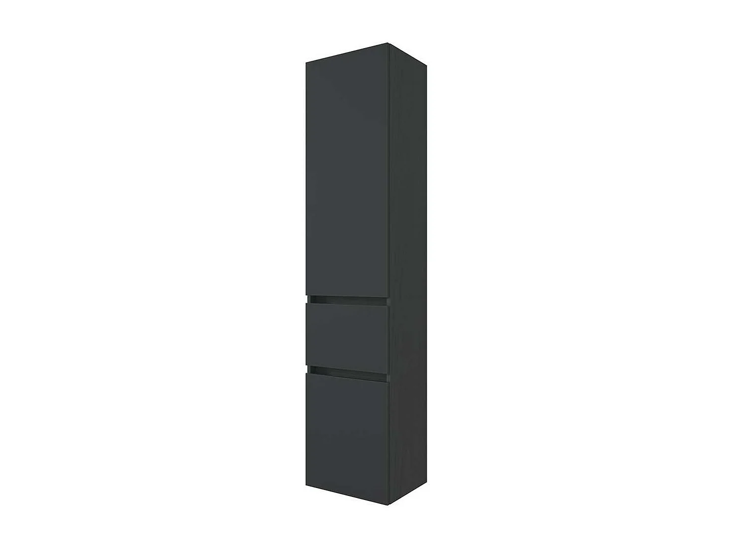 Bad Hochschrank in Dunkel Grau 40 cm breit