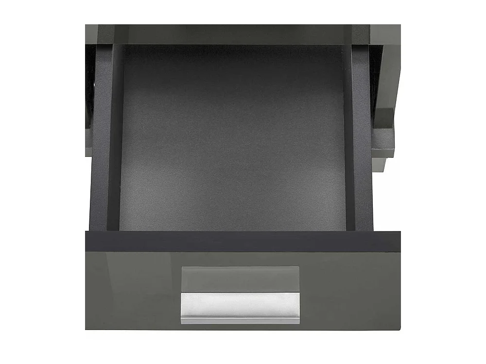 Moderne Badezimmer Kommode in Grau Hochglanz drei Schubladen