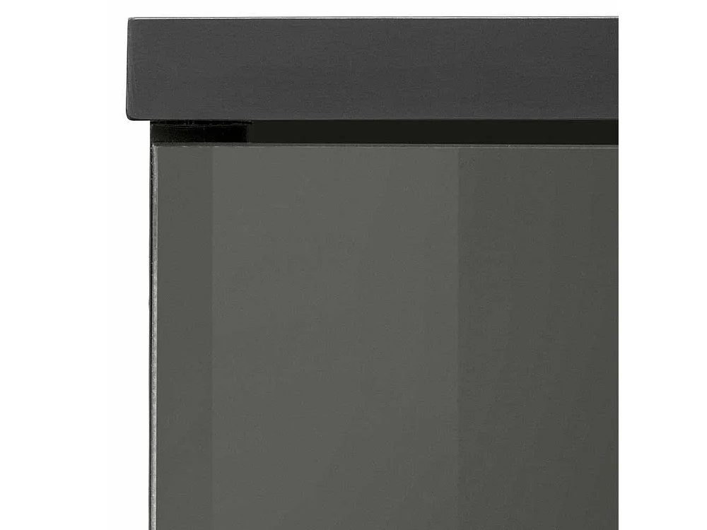 Moderne Badezimmer Kommode in Grau Hochglanz drei Schubladen