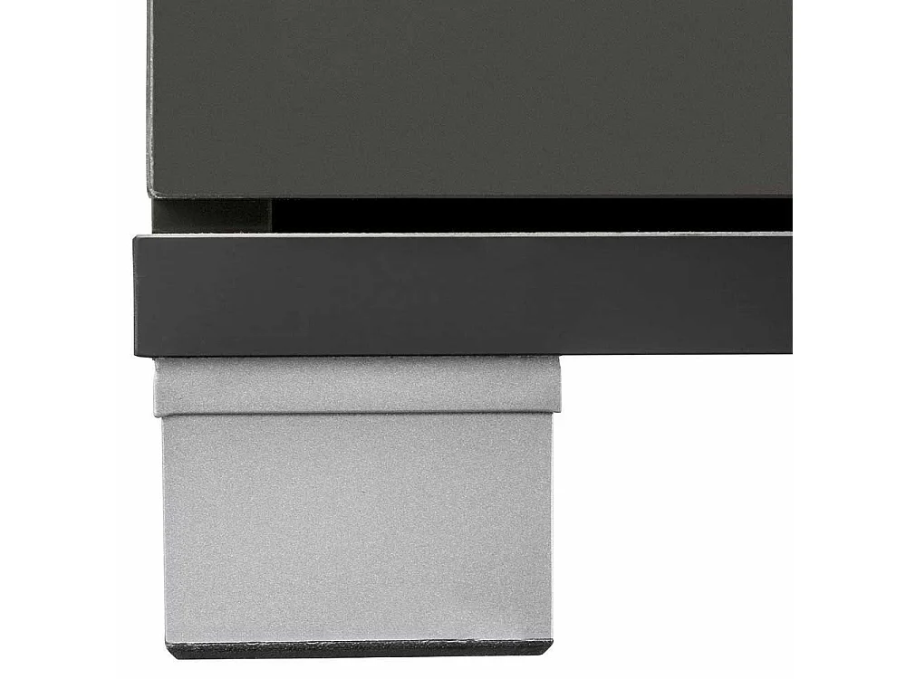 Moderne Badezimmer Kommode in Grau Hochglanz drei Schubladen