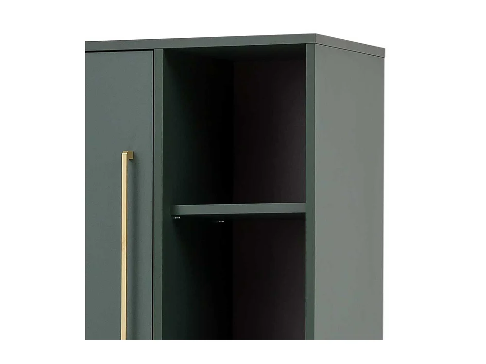 Badseitenschrank in Dunkelgrün und Goldfarben Made in Germany