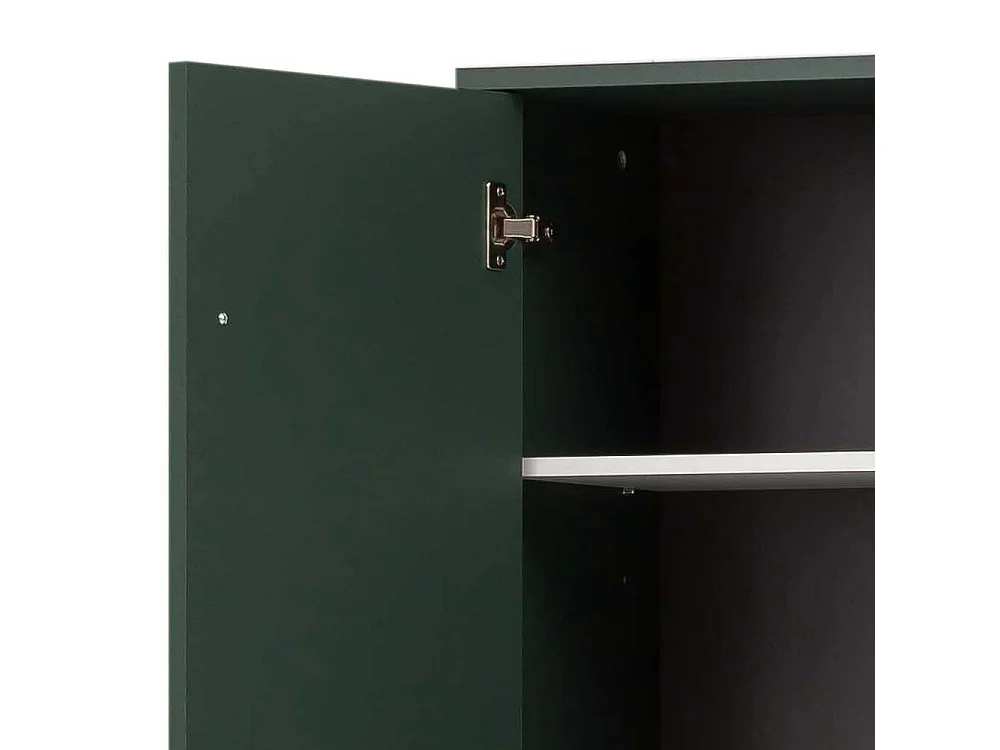 Badseitenschrank in Dunkelgrün und Goldfarben Made in Germany