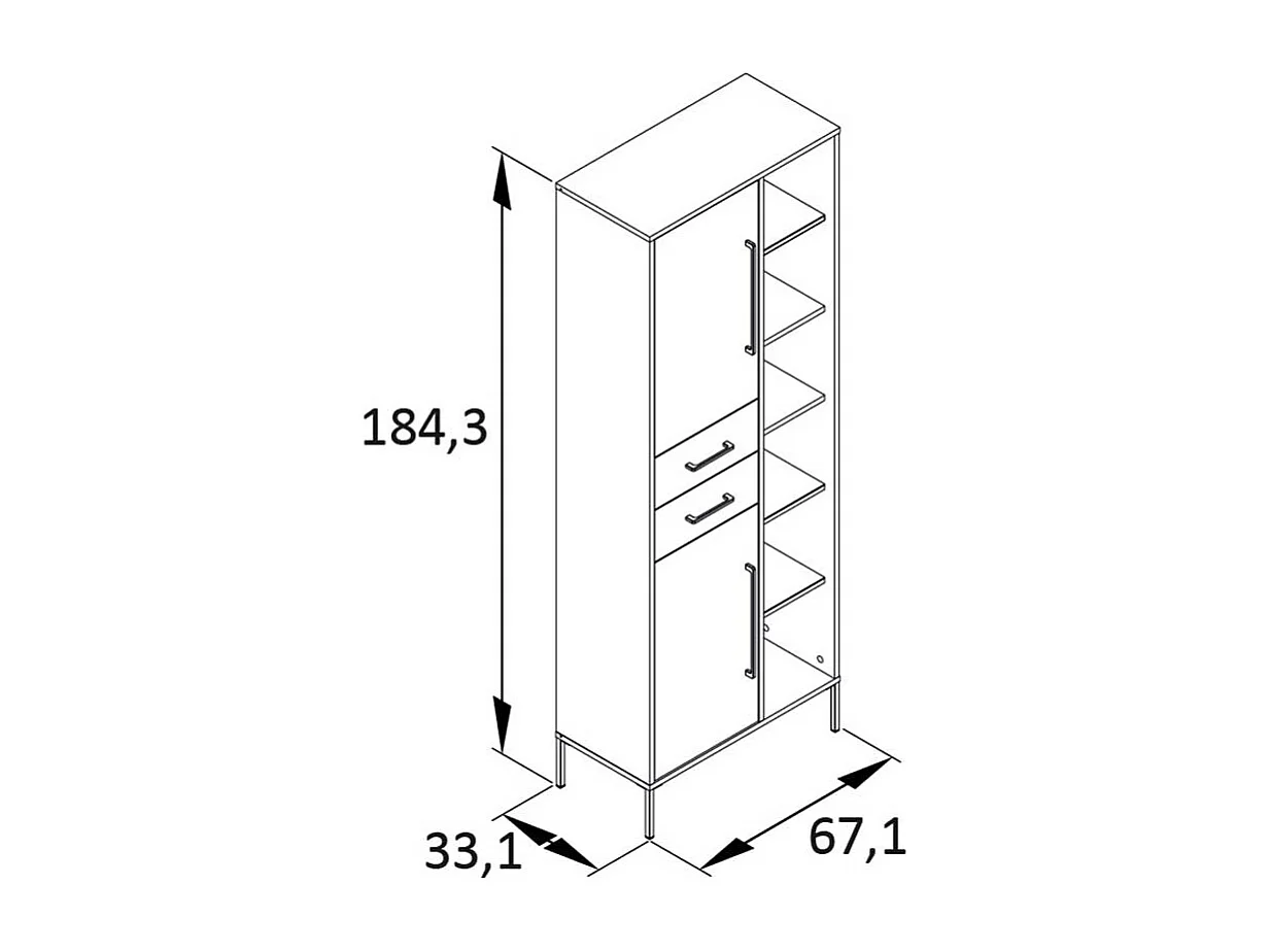 Badseitenschrank in Dunkelgrün und Goldfarben Made in Germany