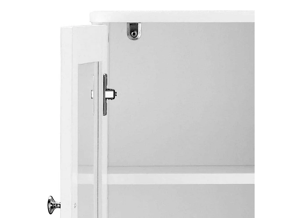 Kleiner Spiegelschrank in Weiß Tür und Regal