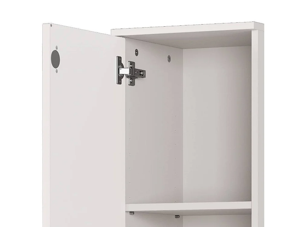 Hochschrank Badhochschrank mit zwei offenen Fächern und einer Schublade