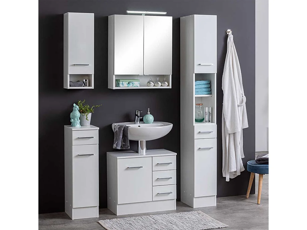 Hängeschrank in Weiß Badezimmer