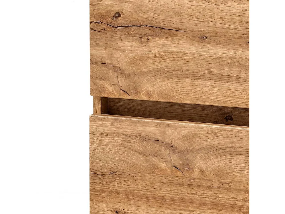 Midischrank Bad Wandmontage plus Füße Wildeiche Holzoptik