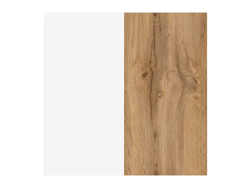 Hoher Badschrank in Wildeichefarben und Weiß Made in Germany