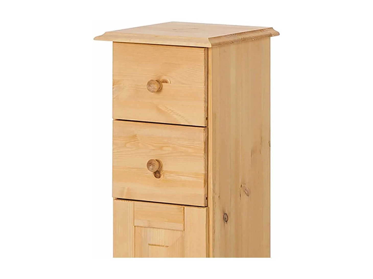 Badezimmerschrank Badschrank aus Kiefer Massivholz mit Holzgriffen