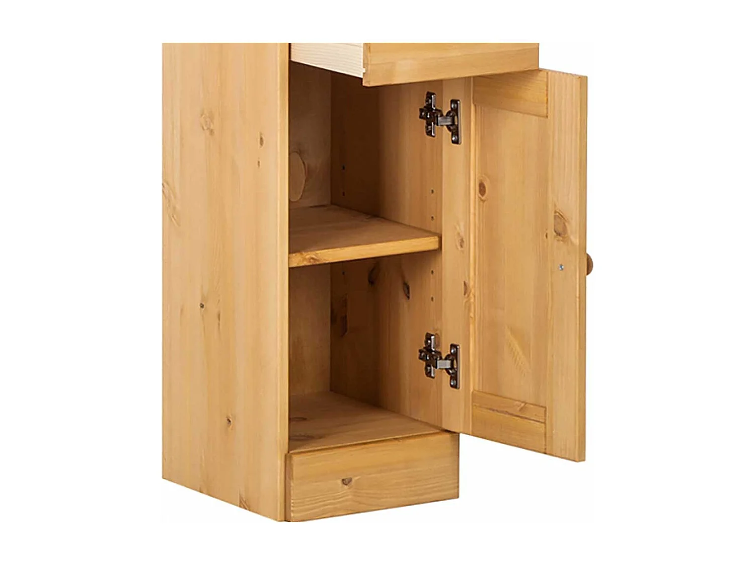 Badezimmerschrank Badschrank aus Kiefer Massivholz mit Holzgriffen