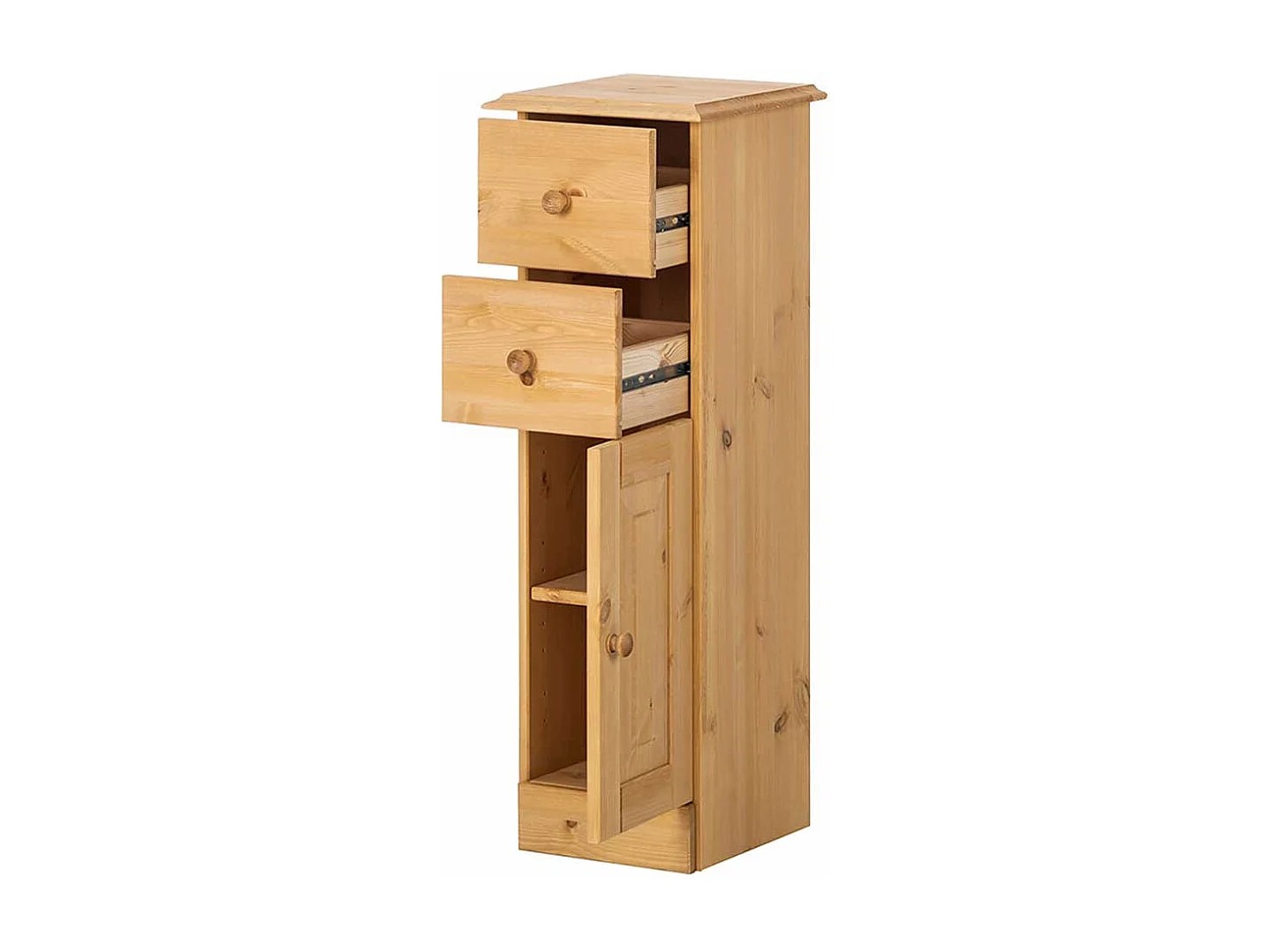 Badezimmerschrank Badschrank aus Kiefer Massivholz mit Holzgriffen