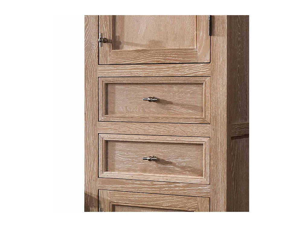 Bad Hochschrank aus Eiche Bianco 210 cm hoch