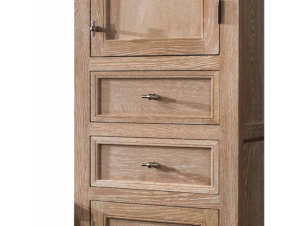 Bad Hochschrank aus Eiche Bianco 210 cm hoch