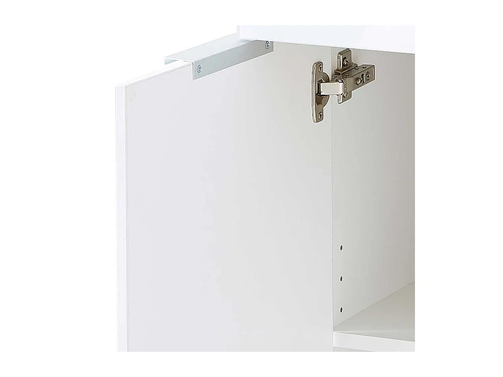 Badezimmer Kommode in Weiß Glas beschichtet Eichefarben