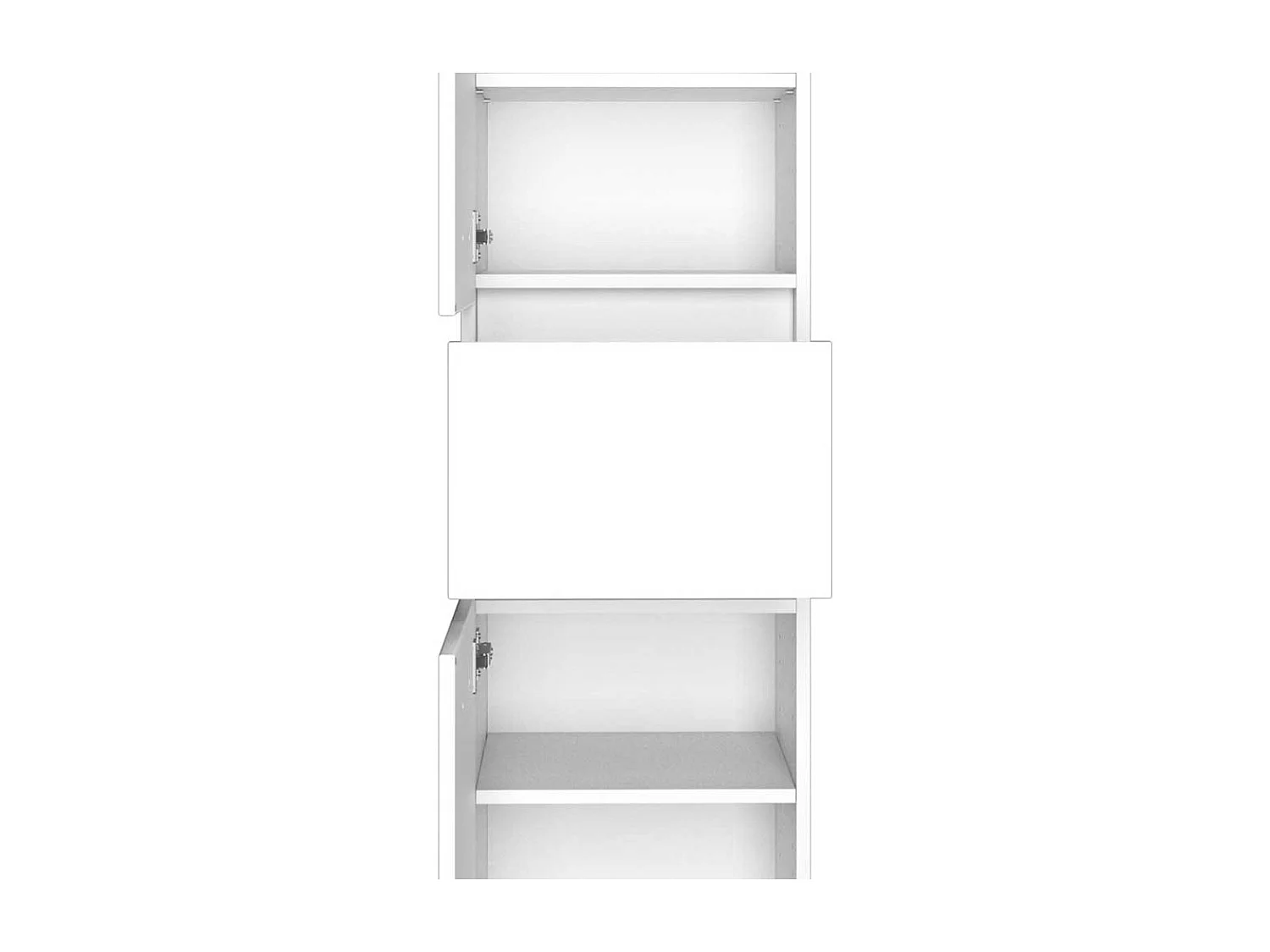Weißer Badschrank 40 cm breit 180 cm hoch