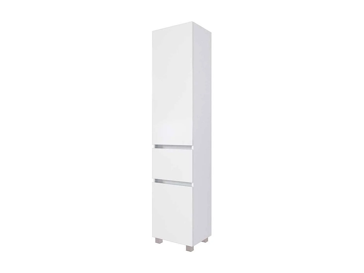 Weißer Badschrank 40 cm breit 180 cm hoch
