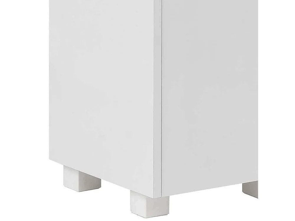 Badezimmer Unterschrank in Weiß und Wildeiche Optik 85 cm hoch