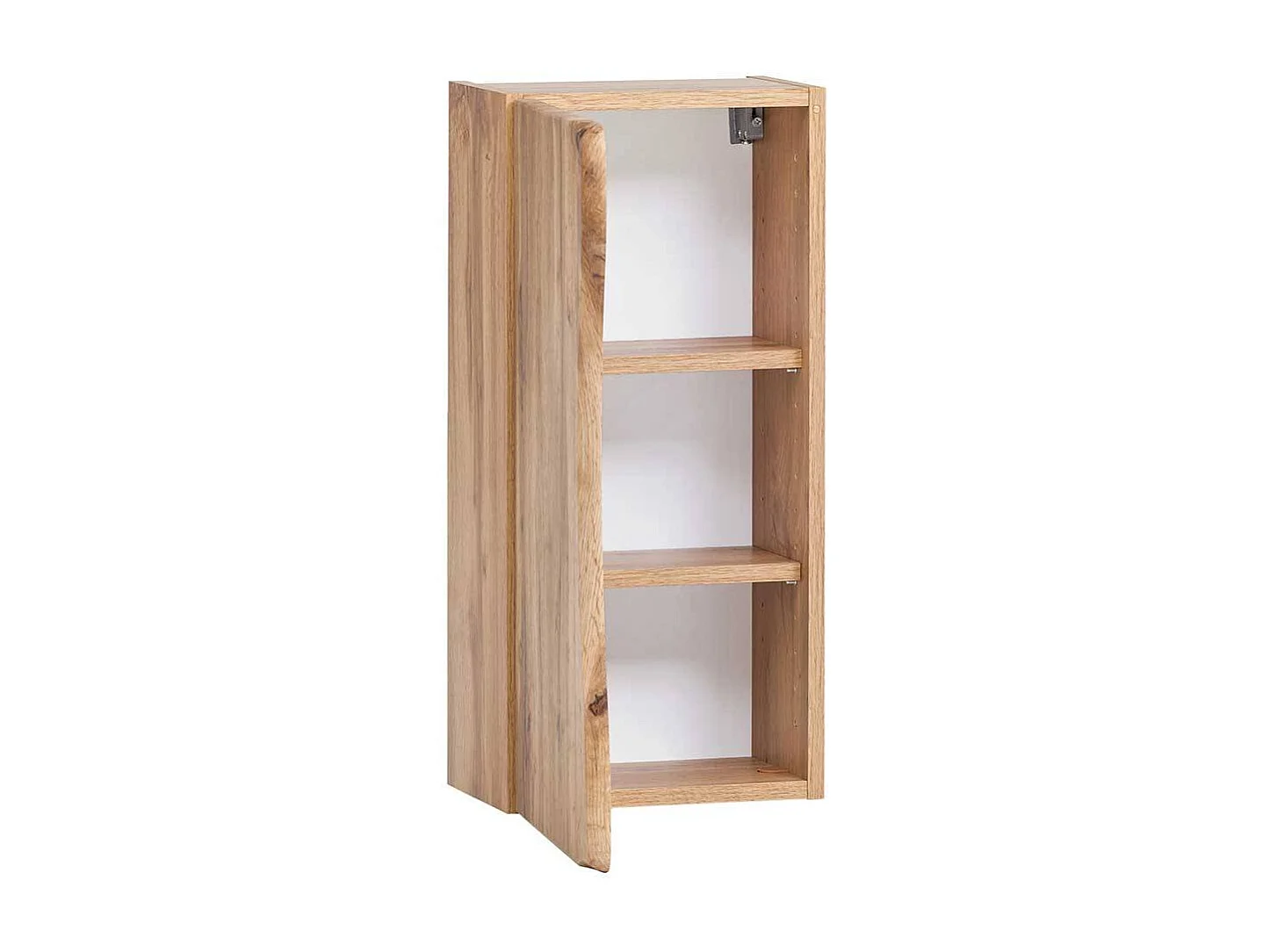 Badezimmerhängeschrank in Wildeichefarben Baumkanten Optik