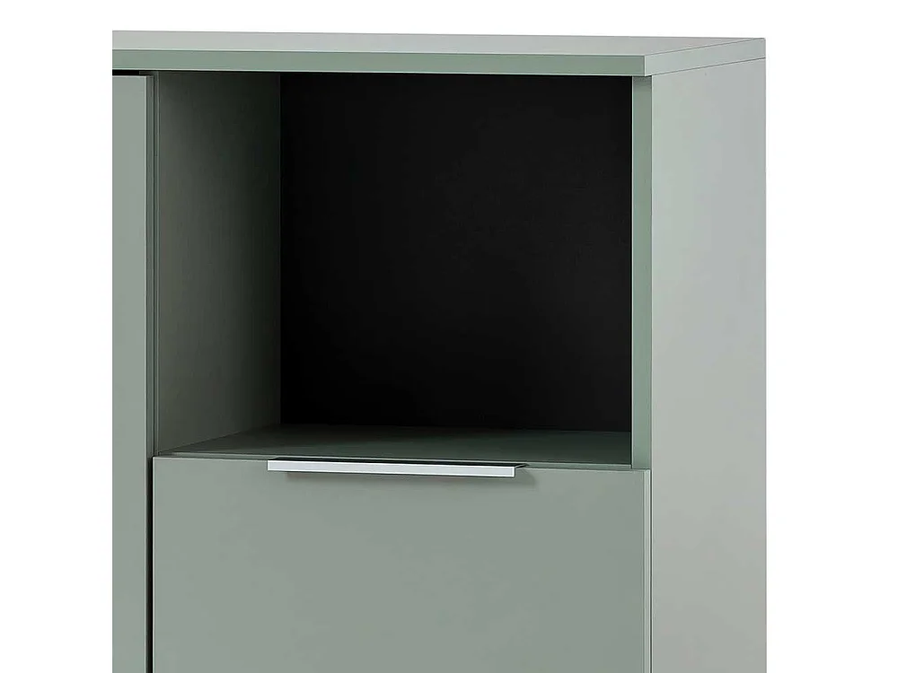 Badezimmermidischrank in Graugrün Eichefarben