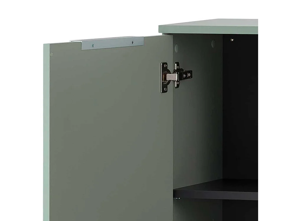 Badezimmermidischrank in Graugrün Eichefarben