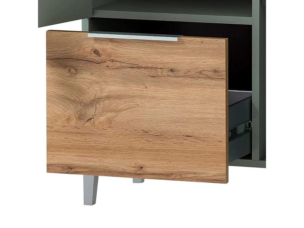 Badezimmermidischrank in Graugrün Eichefarben