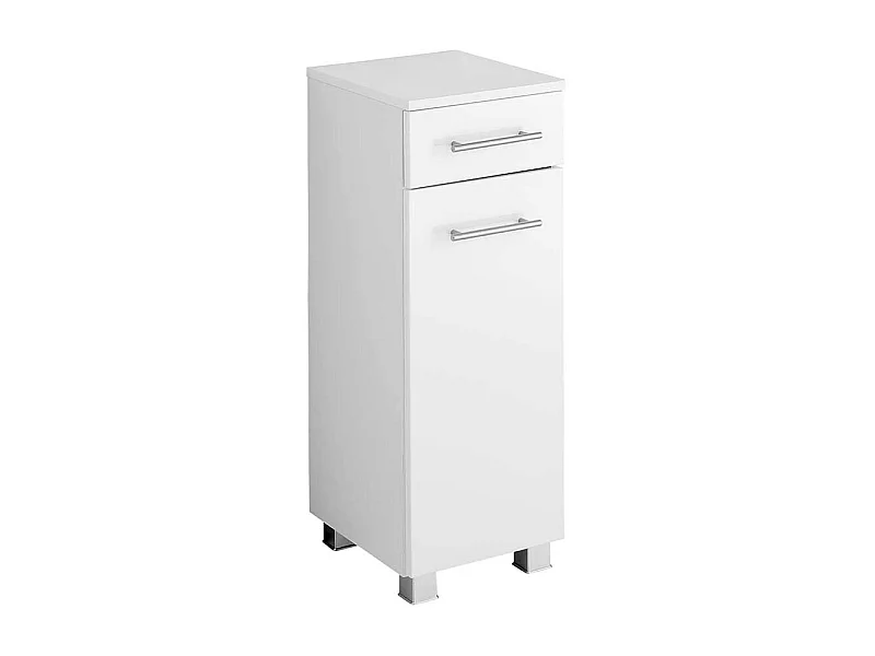 Badeunterschrank in Hochglanz Weiß 30 cm breit