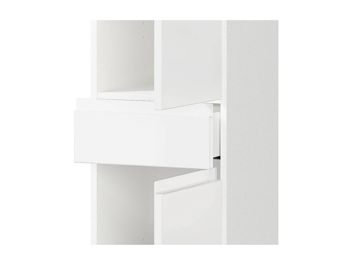 Hochschrank Badschrank mit einer Schublade Hochglanz