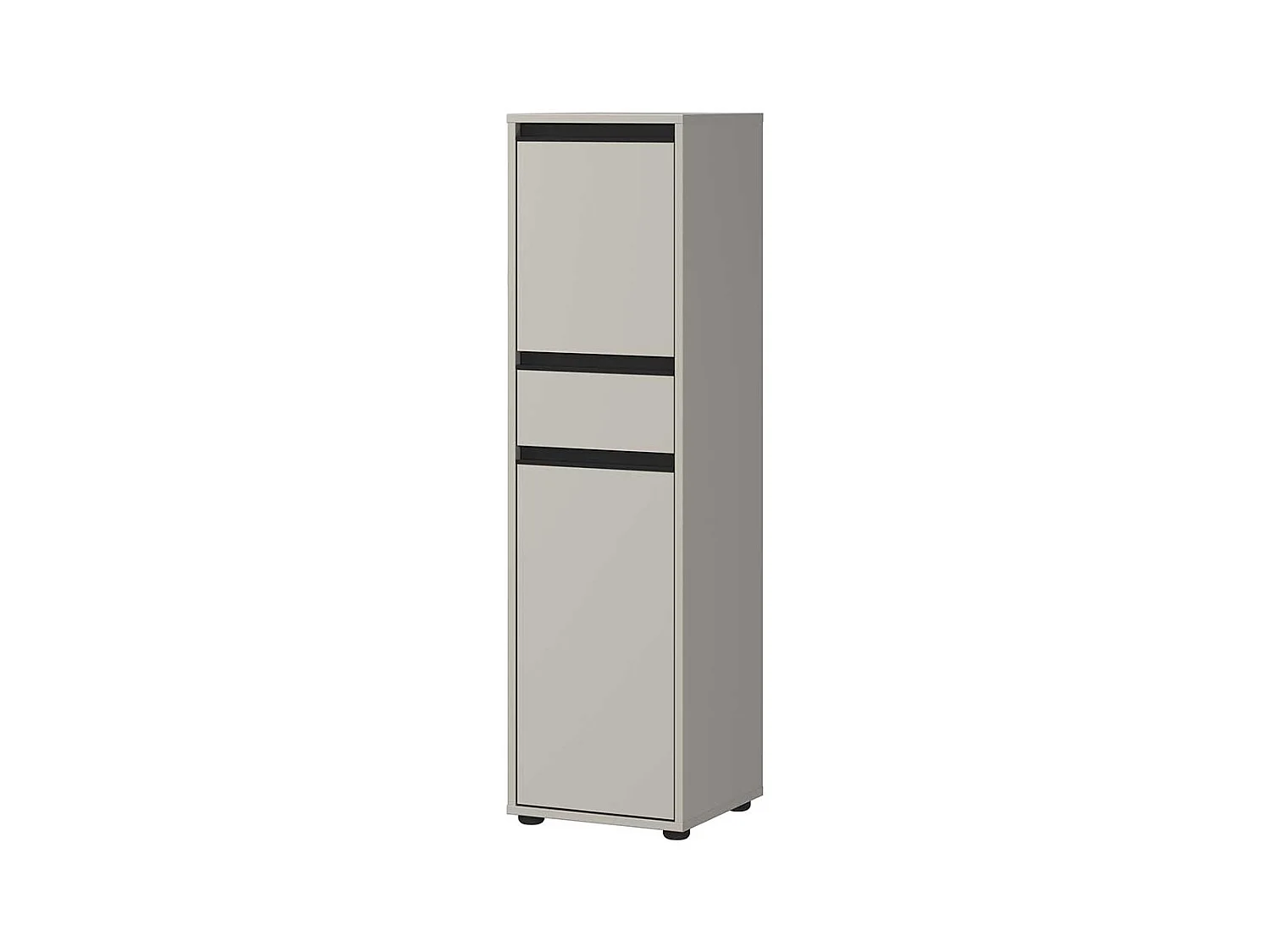 Badschrank Midischrank in Grau 33 cm breit