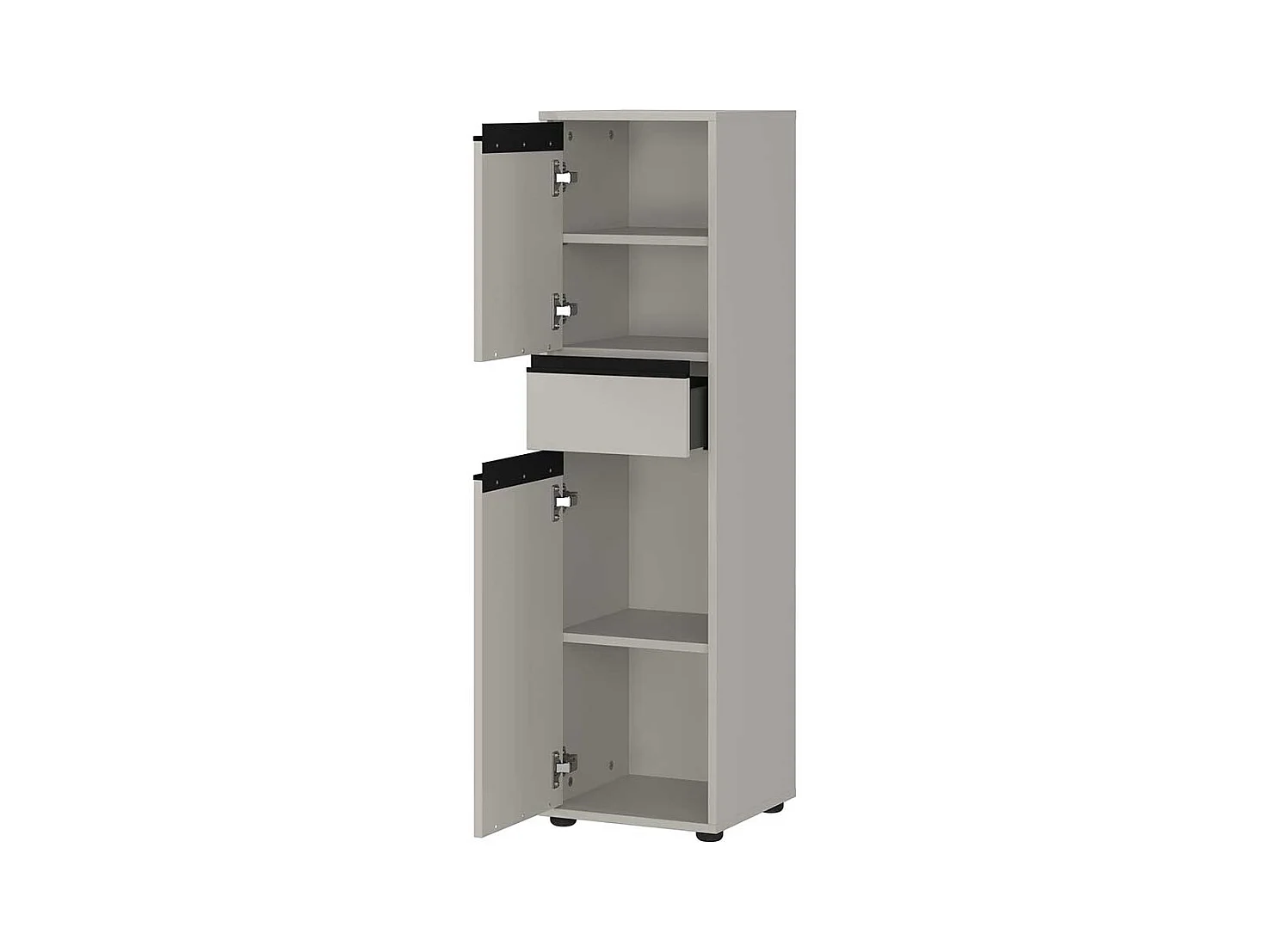 Badschrank Midischrank in Grau 33 cm breit