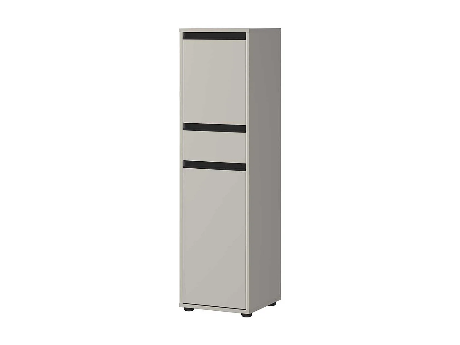 Badschrank Midischrank in Grau 33 cm breit