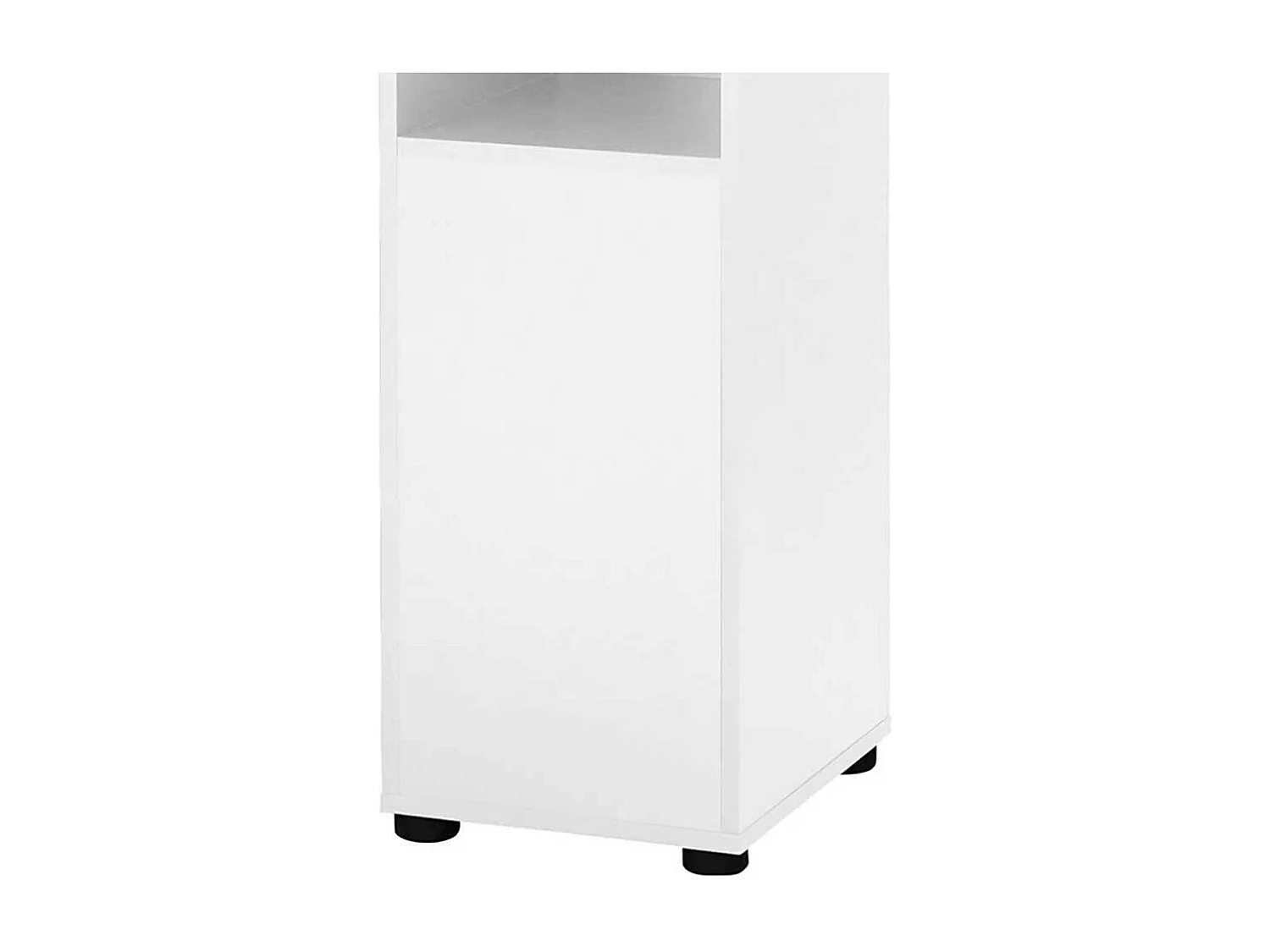 Hochschrank Badezimmerschrank in Weiß und Wildeichefarben