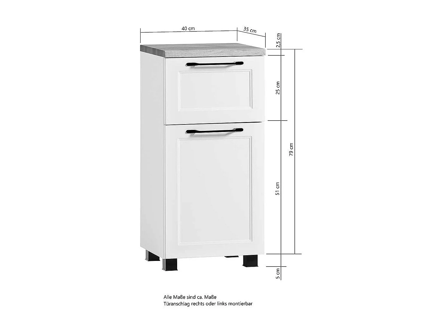 Badschrank Badeschrank in Weiß Made in Germany