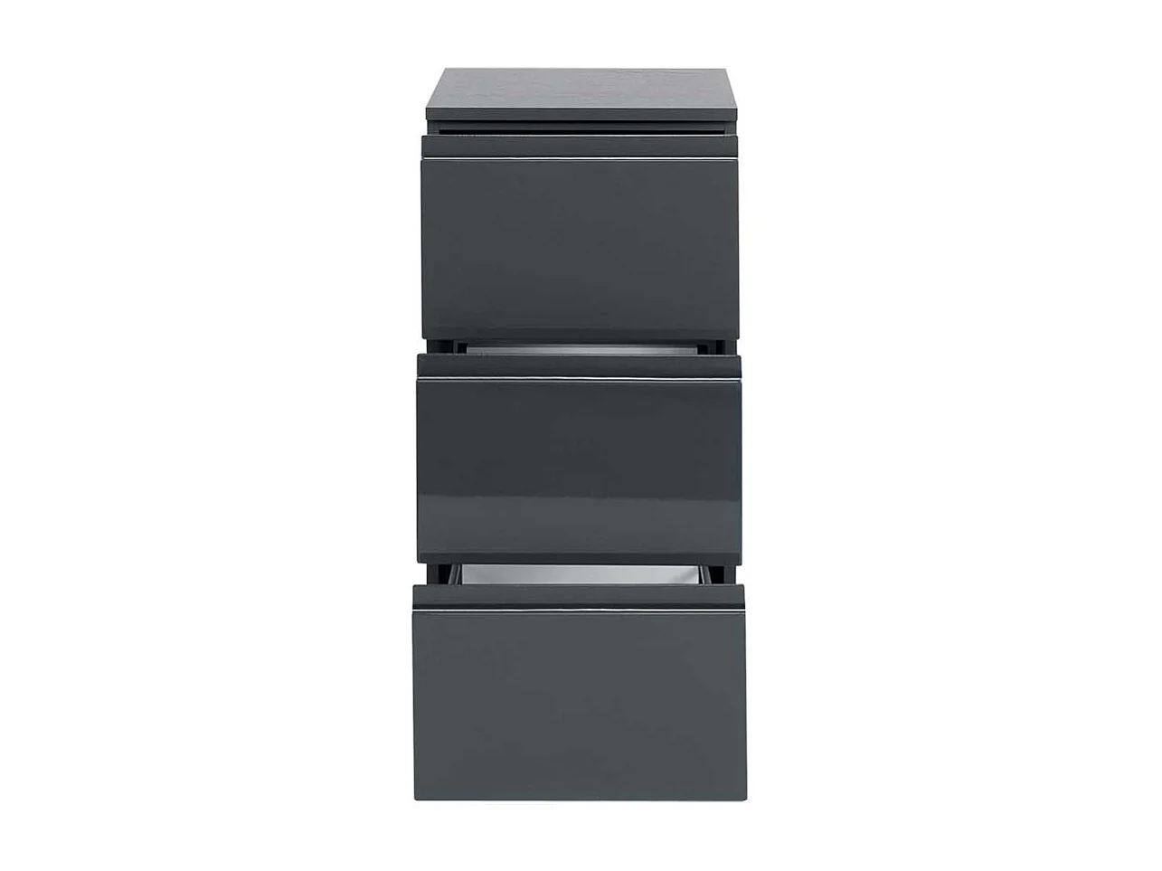 Bad Unterschrank in Hochglanz Anthrazit hängend