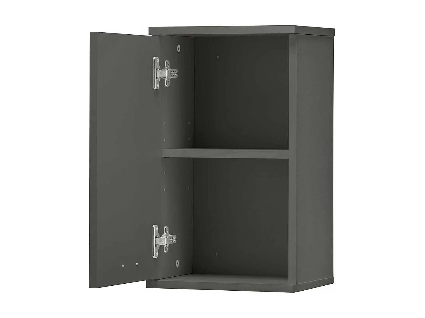 Badezimmer Hängeschrank in Grau Hochglanz 30 cm breit