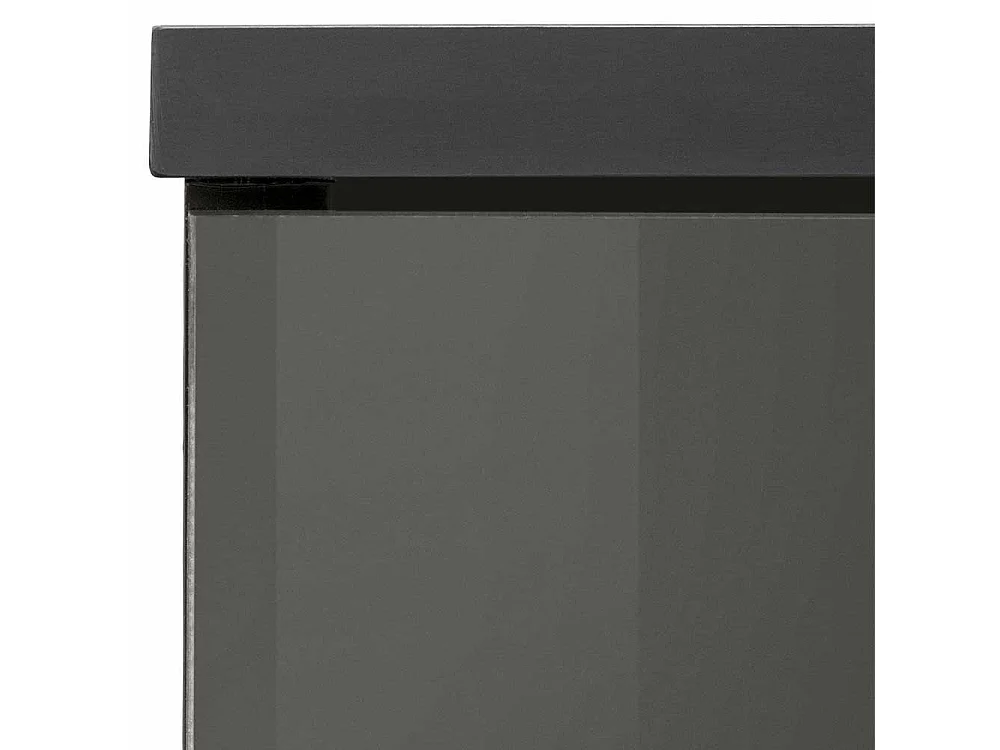 Badezimmer Hängeschrank in Grau Hochglanz 30 cm breit